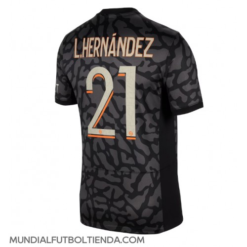 Camiseta Paris Saint-Germain Lucas Hernandez #21 Tercera Equipación Replica 2023-24 mangas cortas